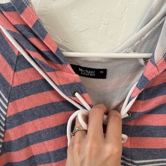 Revolve Michael Lauren Travis Lace Up Pullover Hoodie Sweater XS - Picture 2 of 7